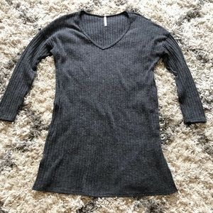 Gray sweater dress